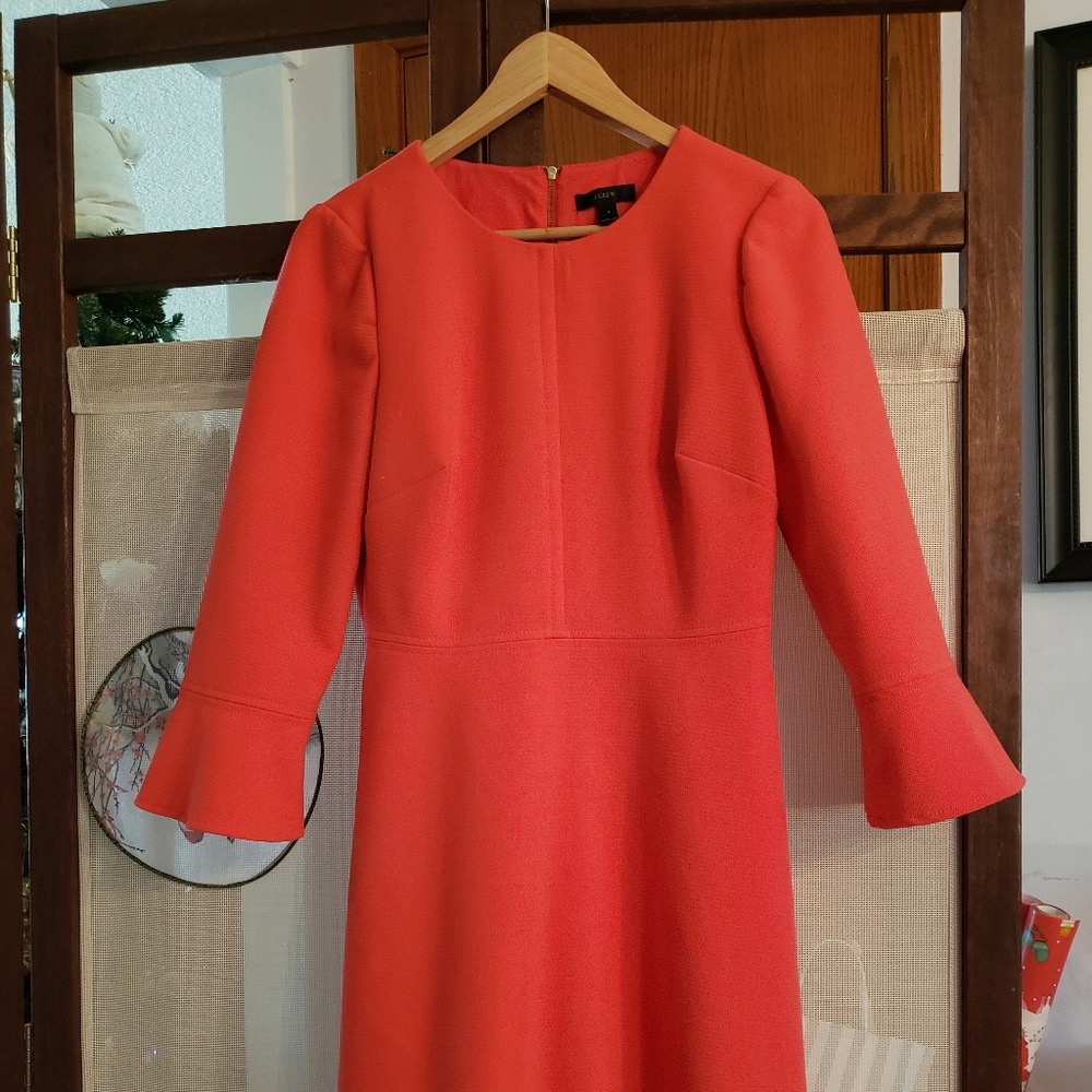 J. Crew Red Work Dress Size 4